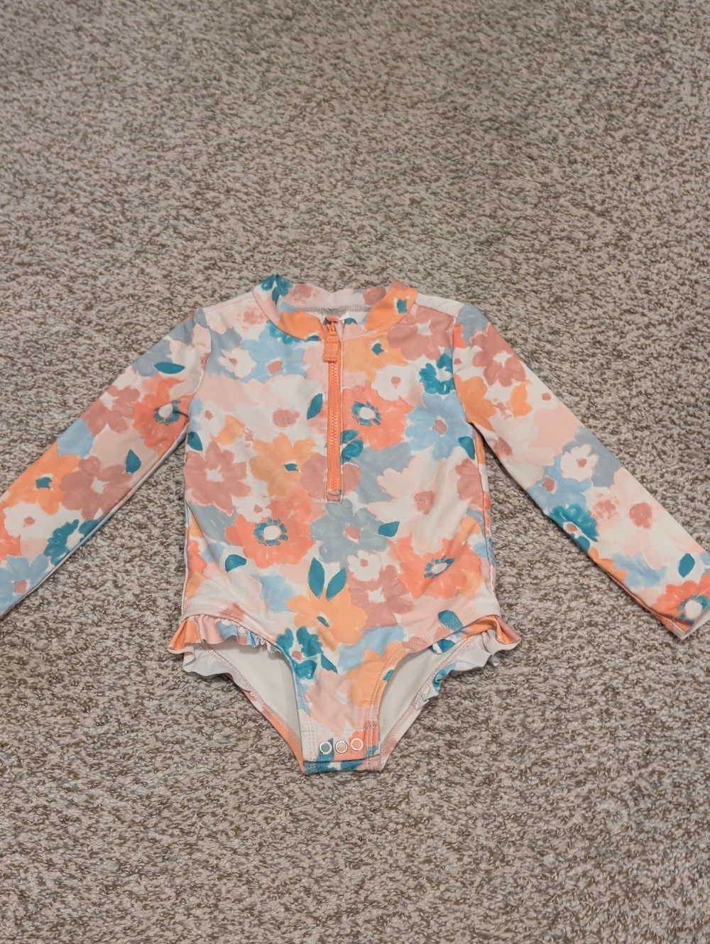 Carter's Just One You Girls Watercolor Rashguard Swim Suit Bathing